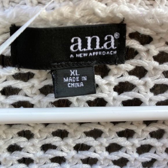 a.n.a white iridescent knit sweater - Picture 2 of 4